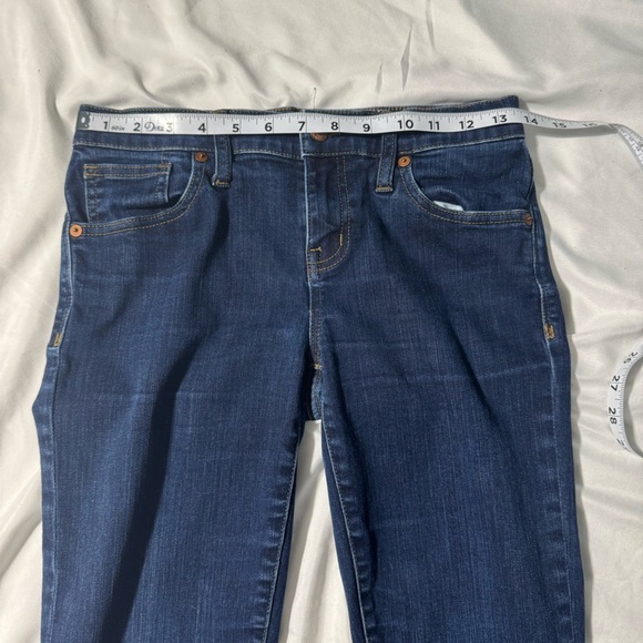 Madewell Skinny Jeans 8” rise Dark Blue Denim Size 26 - Picture 8 of 15